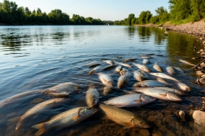В водохранилище Курской области произошел замор рыбы из-за аварийного сброса воды