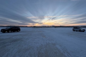 В Красноярском крае из-за таяния льда перекрыты зимние переправы