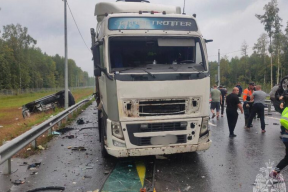 На Агинском тракте в Чите перевернулась цистерна со сжиженным газом