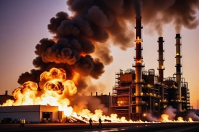 После крупного пожара на НКНХ в Татарстане объявили режим чрезвычайной ситуации